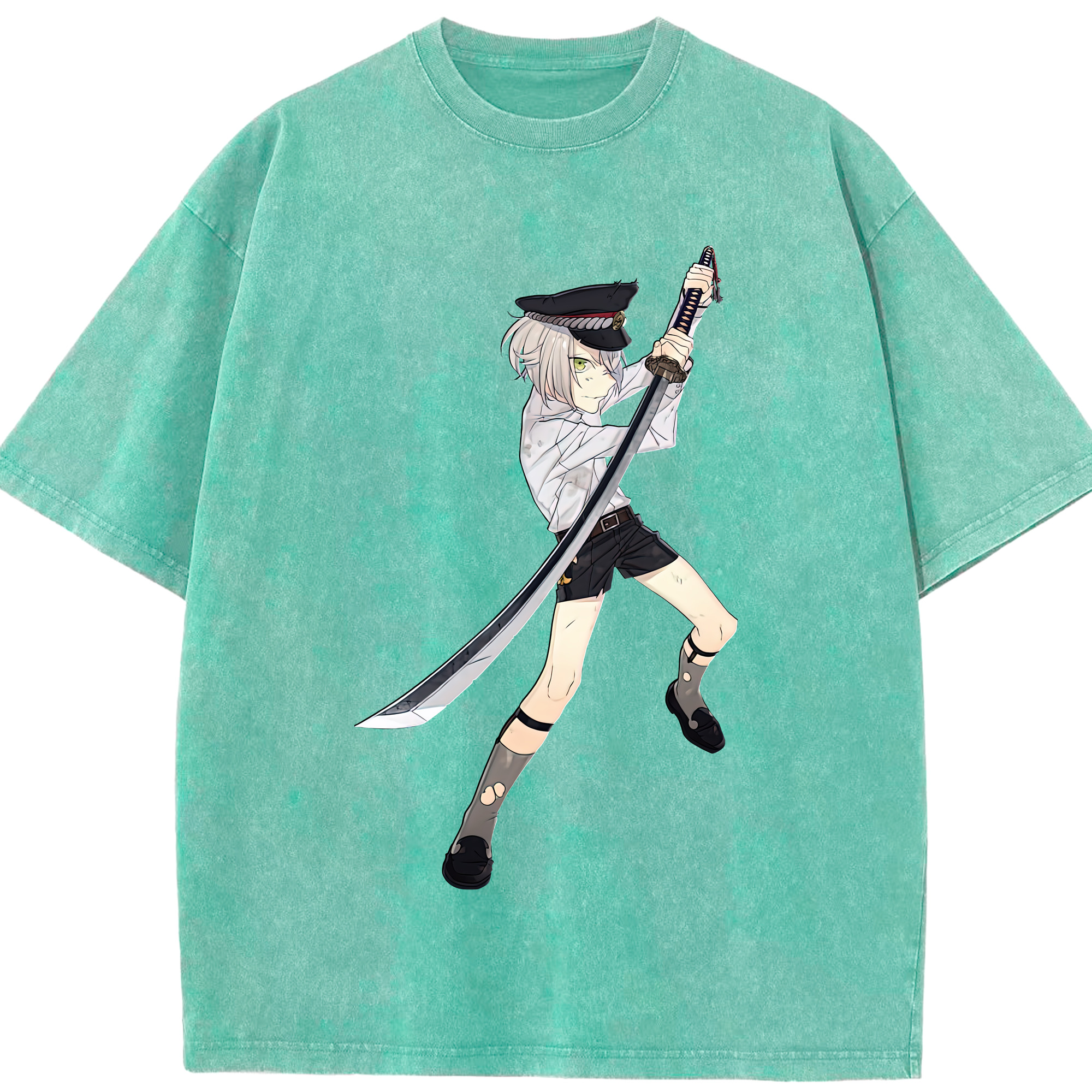 （画像用） 刀剣乱舞 Touken Ranbu 綿100% ヴィンテージ風 半袖Tシャツ（フロントプリント）